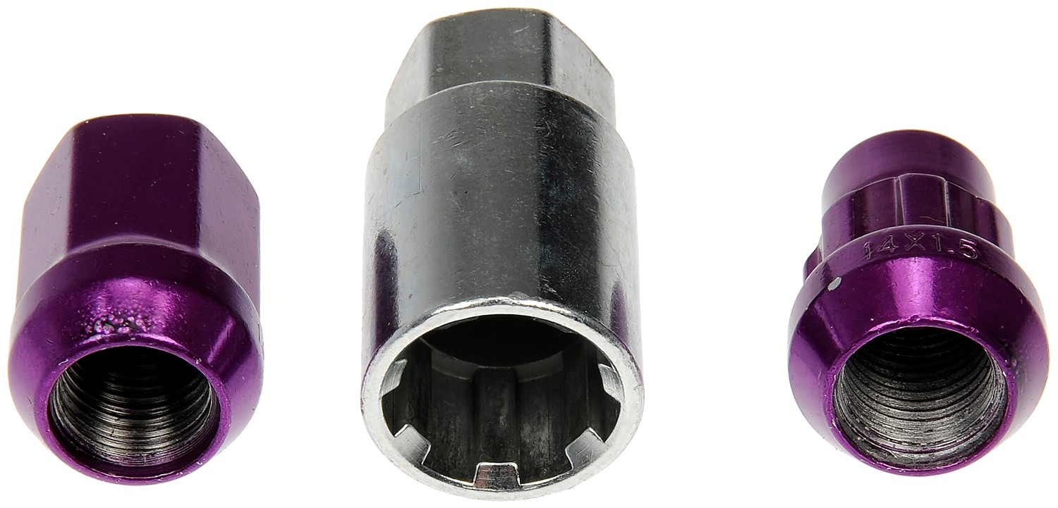 Purple Acorn Wheel Nut Lock Set