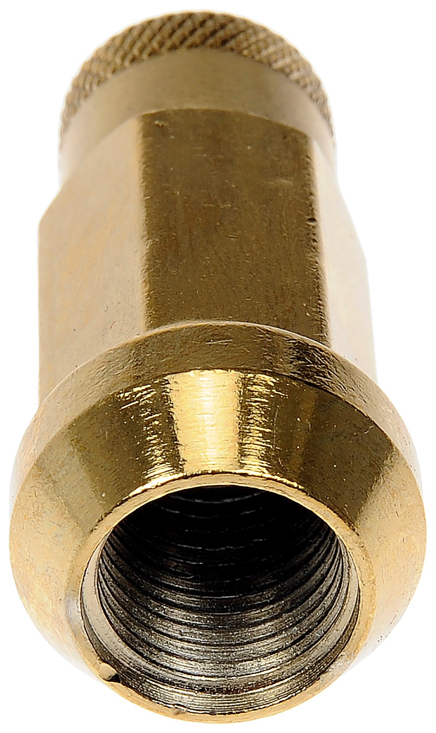 Gold Open End Knurled Wheel Nuts