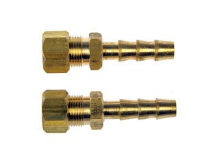 Fuel Line Adapter - 3/8 In. Steel Compression to 3/8 In. Nylon Barbed