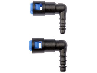 5-Fuel Line Quick Connector 90 Degree Angle 3/8In Steel To 5/16 Nylon Tubing