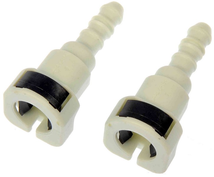 FUEL LINE CONNECTOR. 3/8IN STEEL to 5/16IN NYLON.
