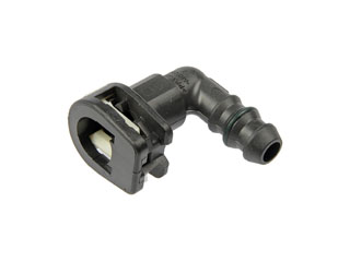 Fuel Line Connector 5/16 In. Steel To 3/8 In. Nylon With 90 Degree Bend