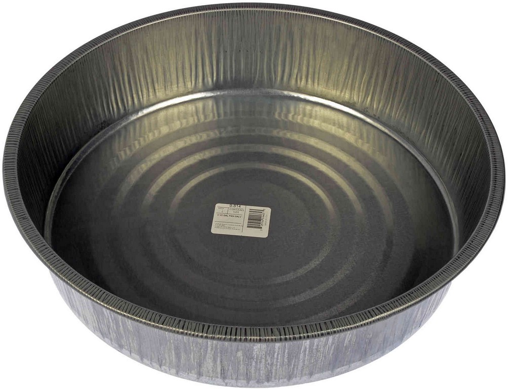3 Gallon, 16 In. Diameter x 4 In. Deep Galvanized Drain Pan