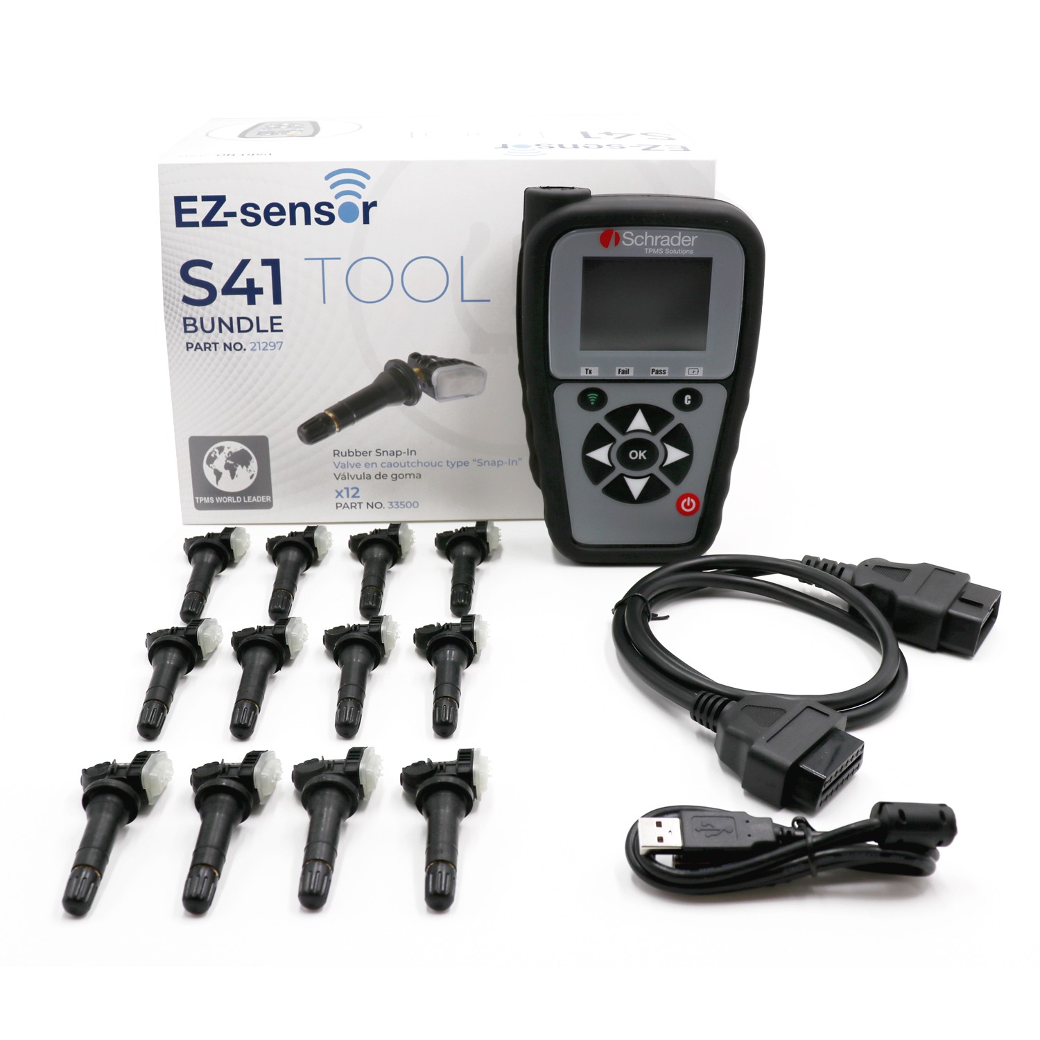 S41 TPMS Programming & Scan Tool with 12 Schrader Ez-Sensors