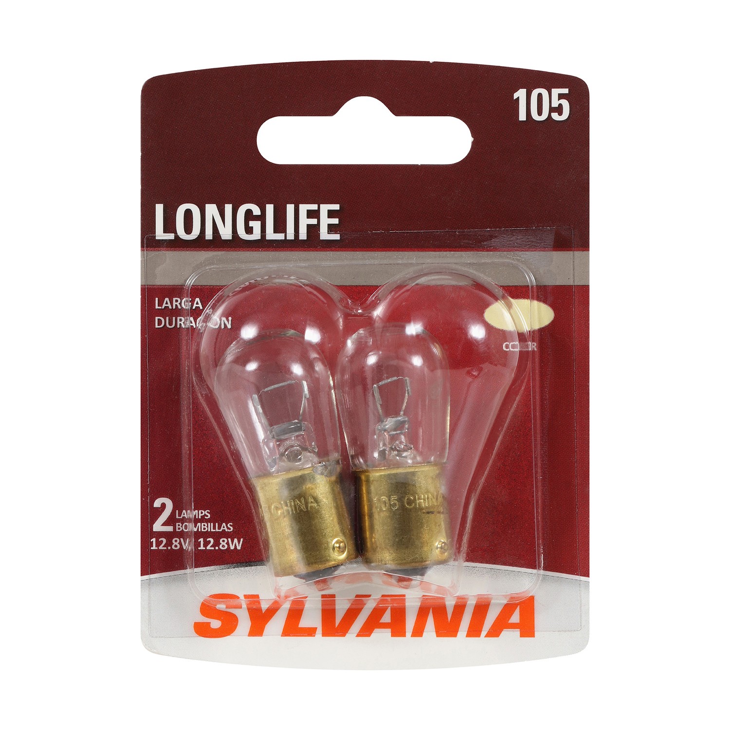 SYLVANIA 105 Long Life Mini Bulb, 2 Pack