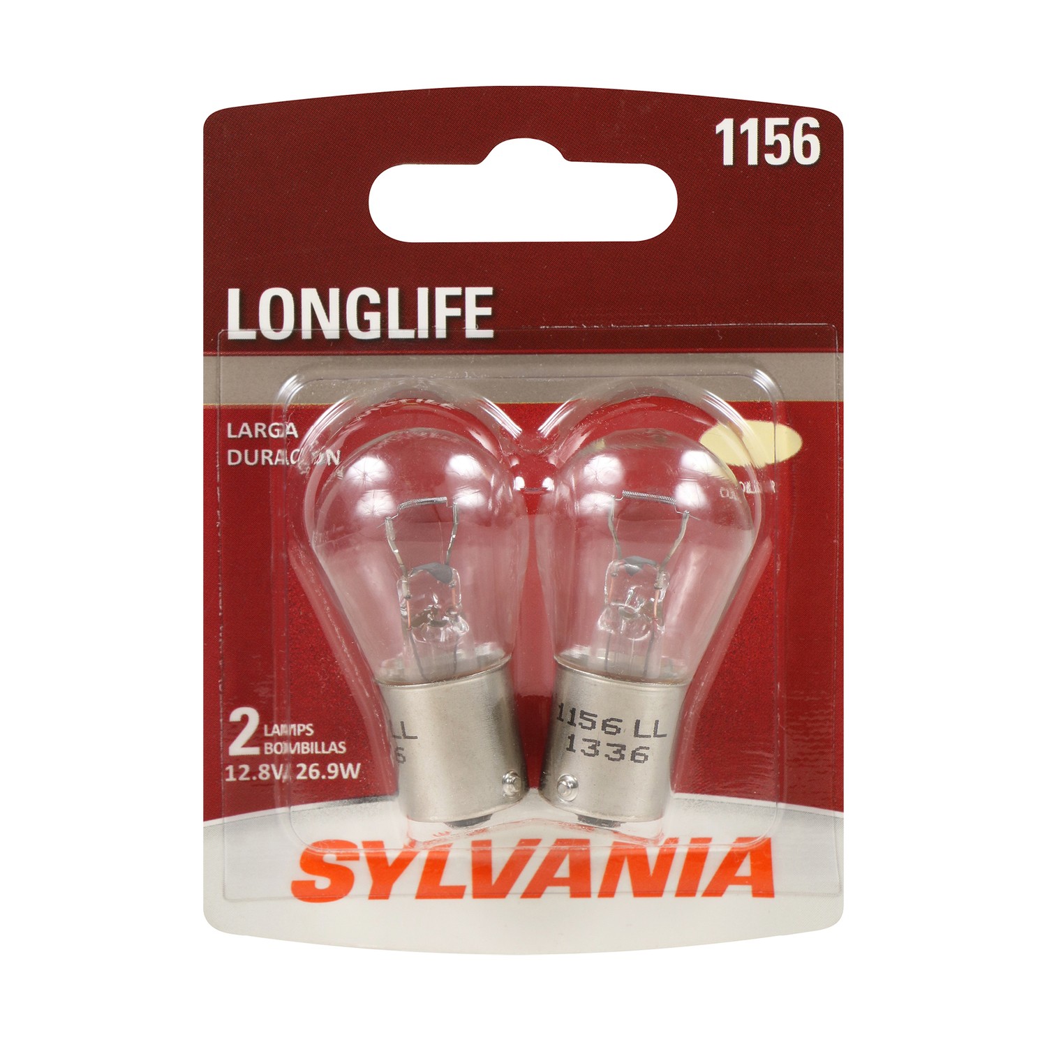 SYLVANIA 1156 Long Life Mini Bulb, 2 Pack