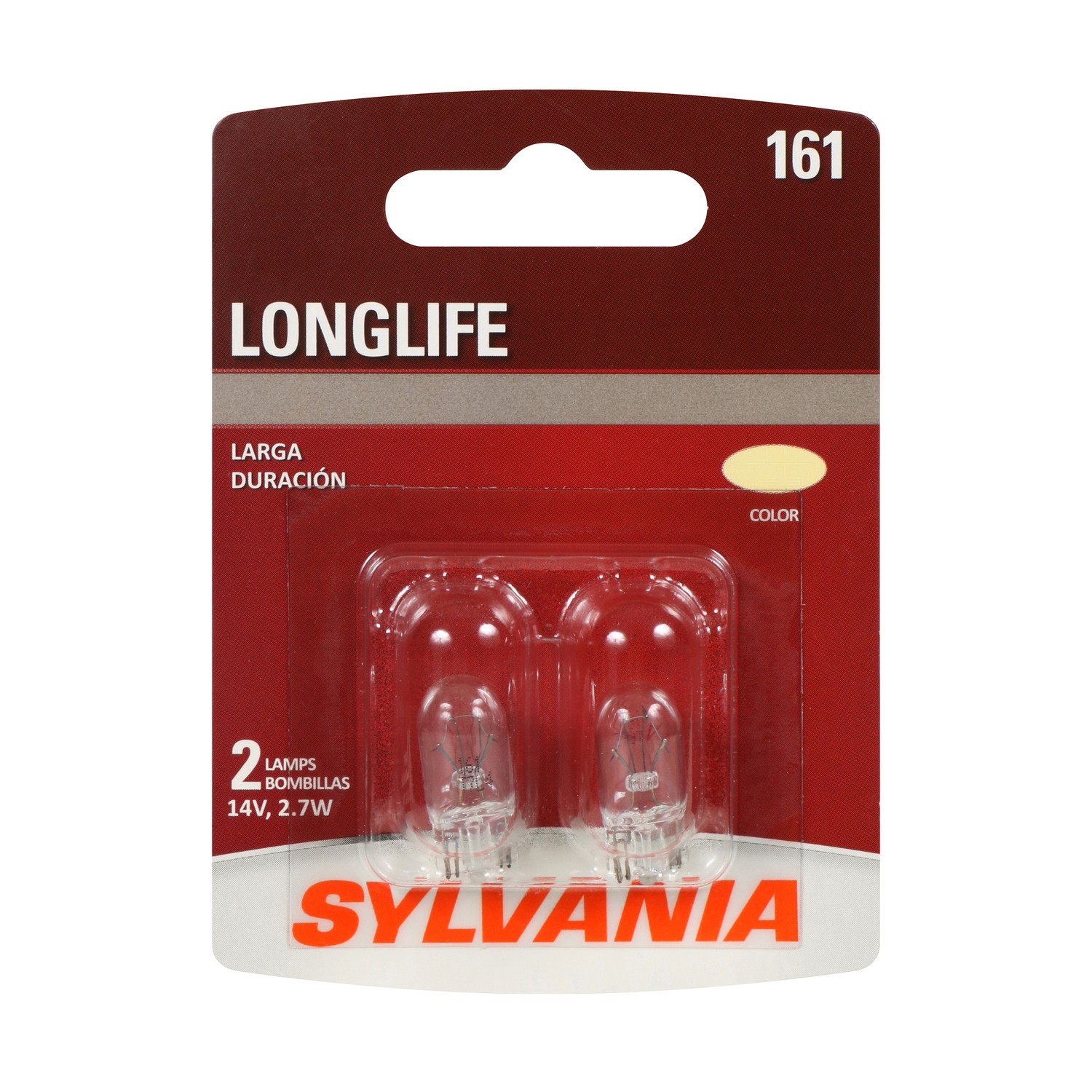 SYLVANIA 161 Long Life Mini Bulb, 2 Pack