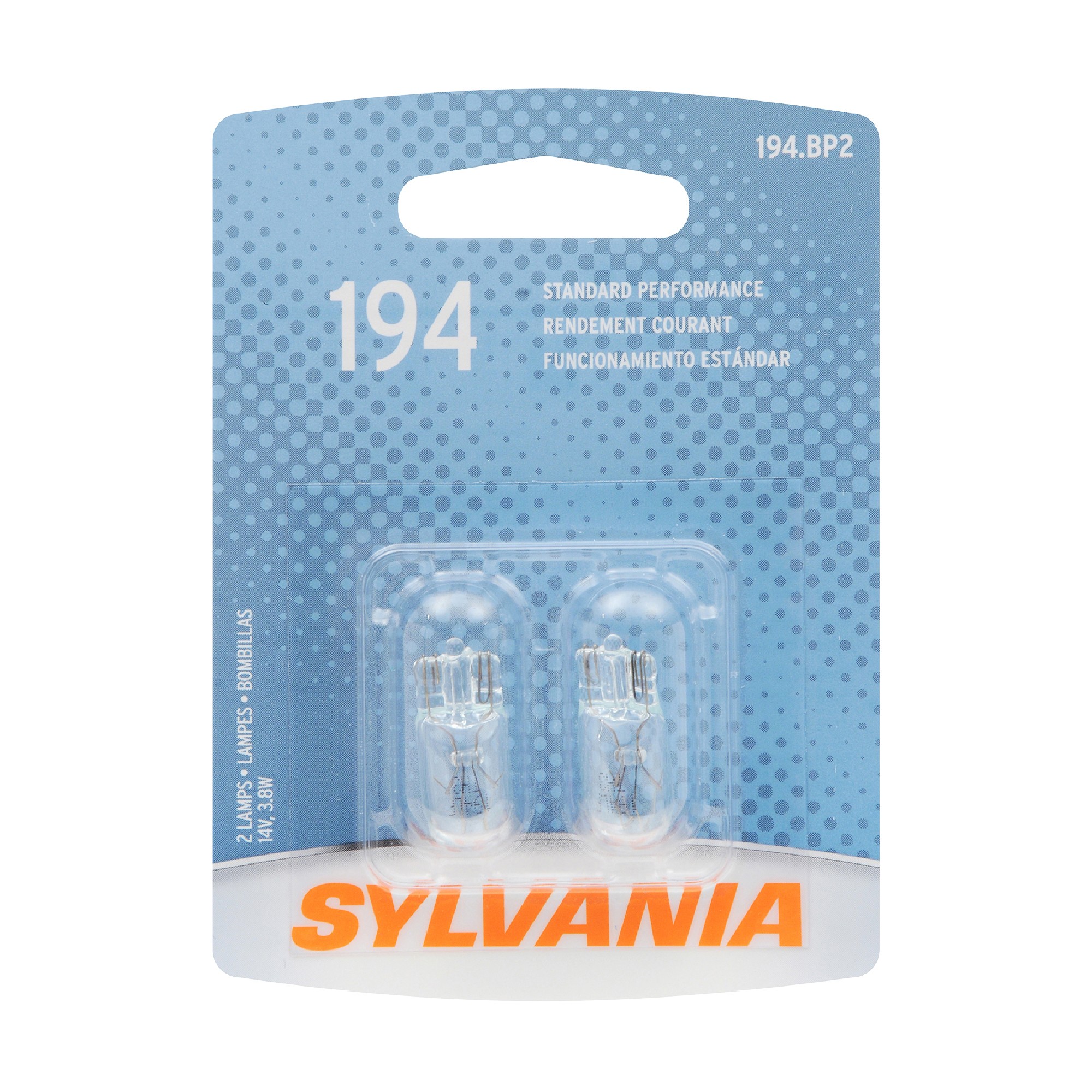 SYLVANIA 194 Basic Mini Bulb, 2 Pack