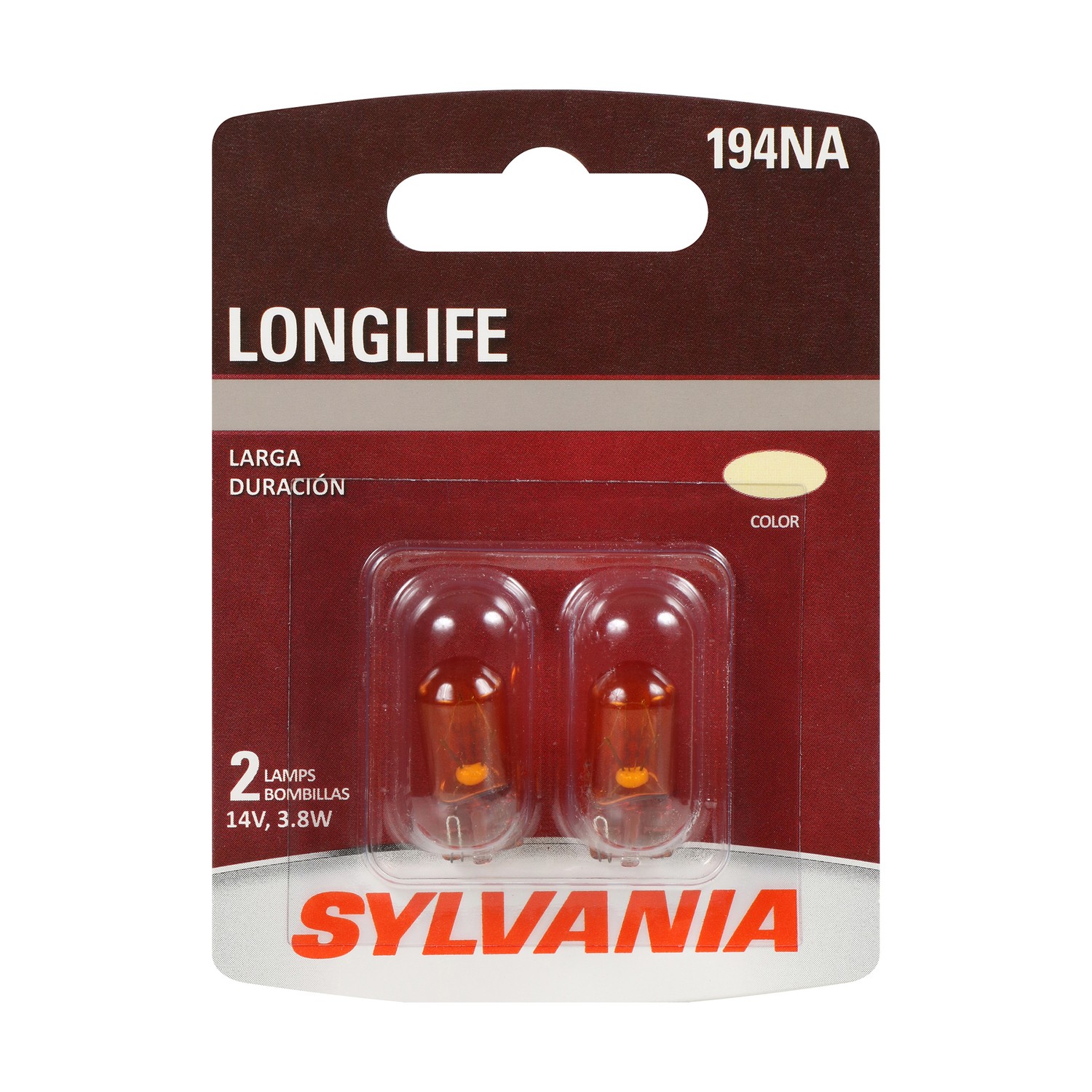 SYLVANIA 194NA Long Life Mini Bulb, 2 Pack