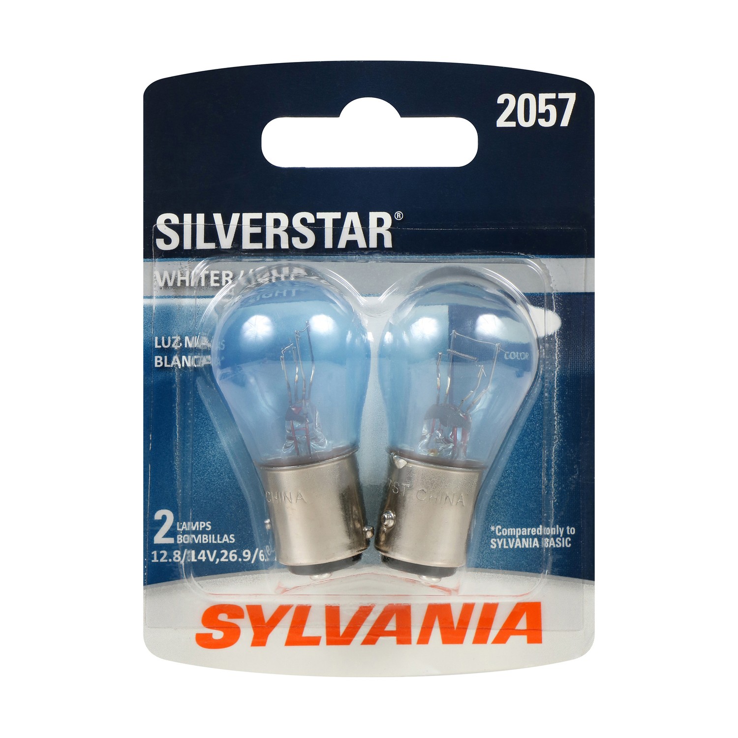 SYLVANIA 2057 SilverStar Mini Bulb, 2 Pack
