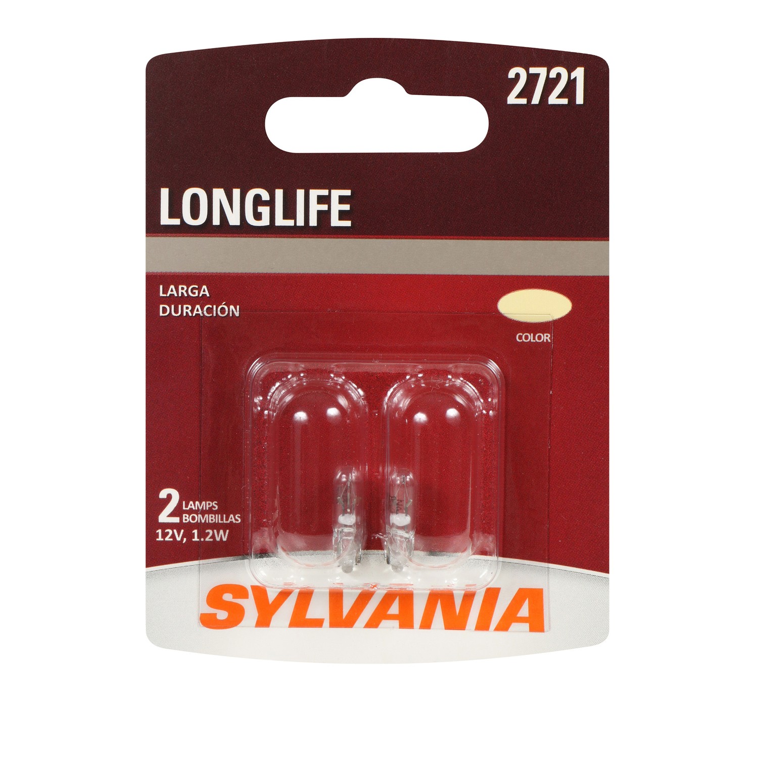 SYLVANIA 2721 Long Life Mini Bulb, 2 Pack