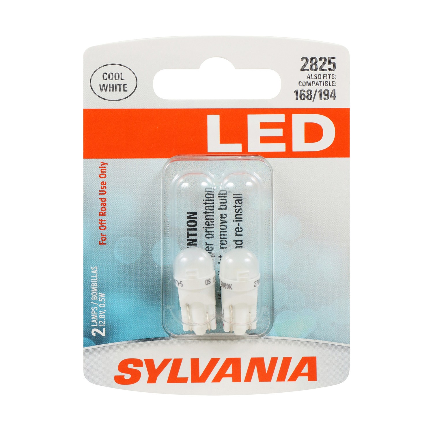 SYLVANIA 2825 WHITE SYL LED Mini Bulb, 2 Pack