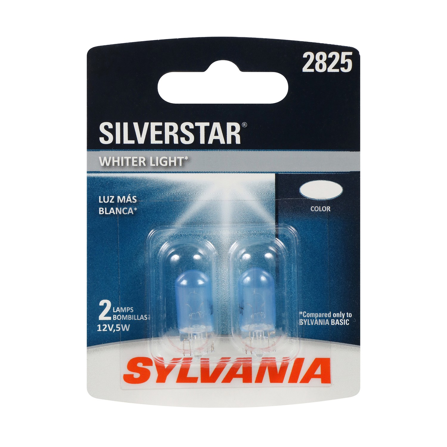 SYLVANIA 2825 SilverStar Mini Bulb, 2 Pack