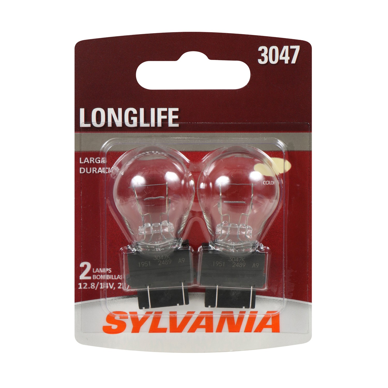 SYLVANIA 3047 Long Life Mini Bulb, 2 Pack
