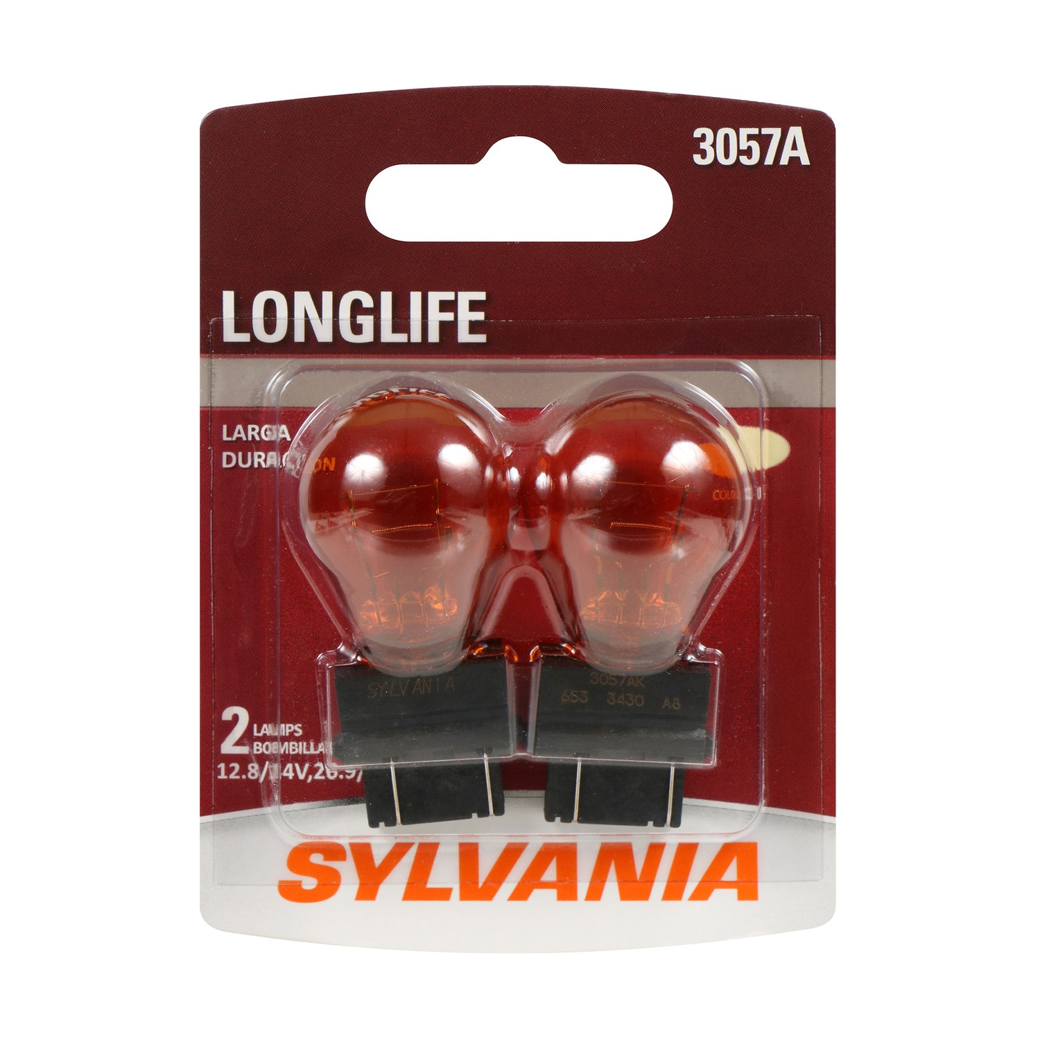 SYLVANIA 3057A Long Life Mini Bulb, 2 Pack