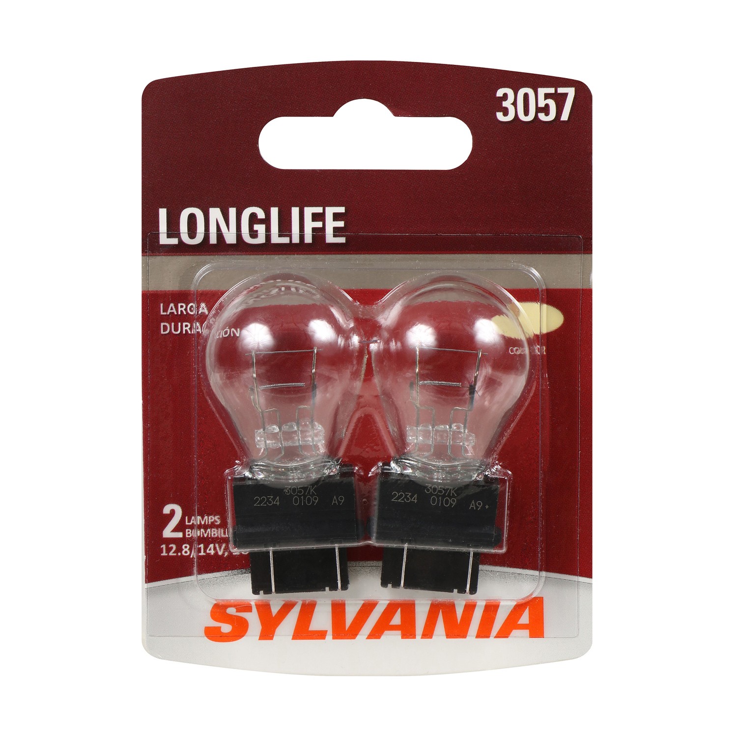 SYLVANIA 3057 Long Life Mini Bulb, 2 Pack