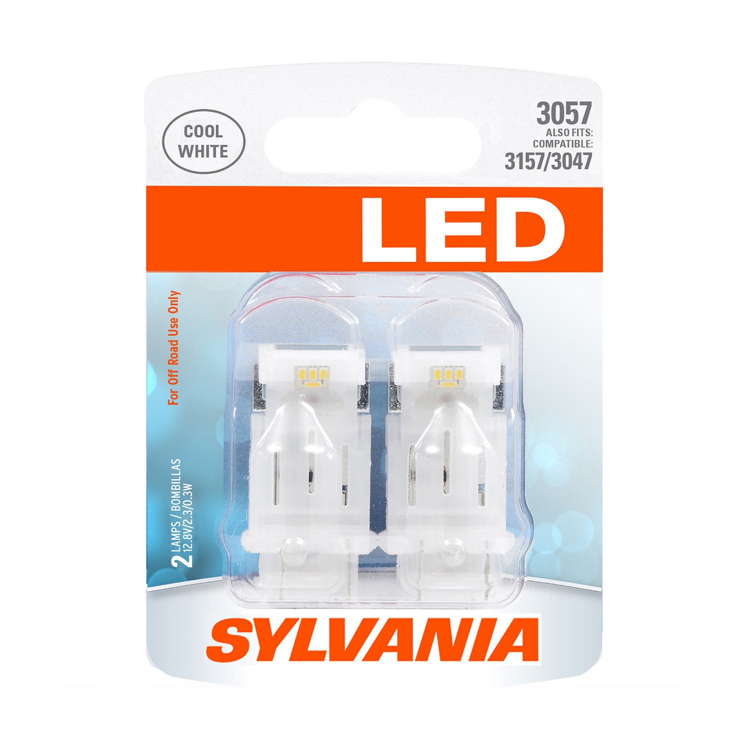 SYLVANIA 3057 WHITE SYL LED Mini Bulb, 2 Pack