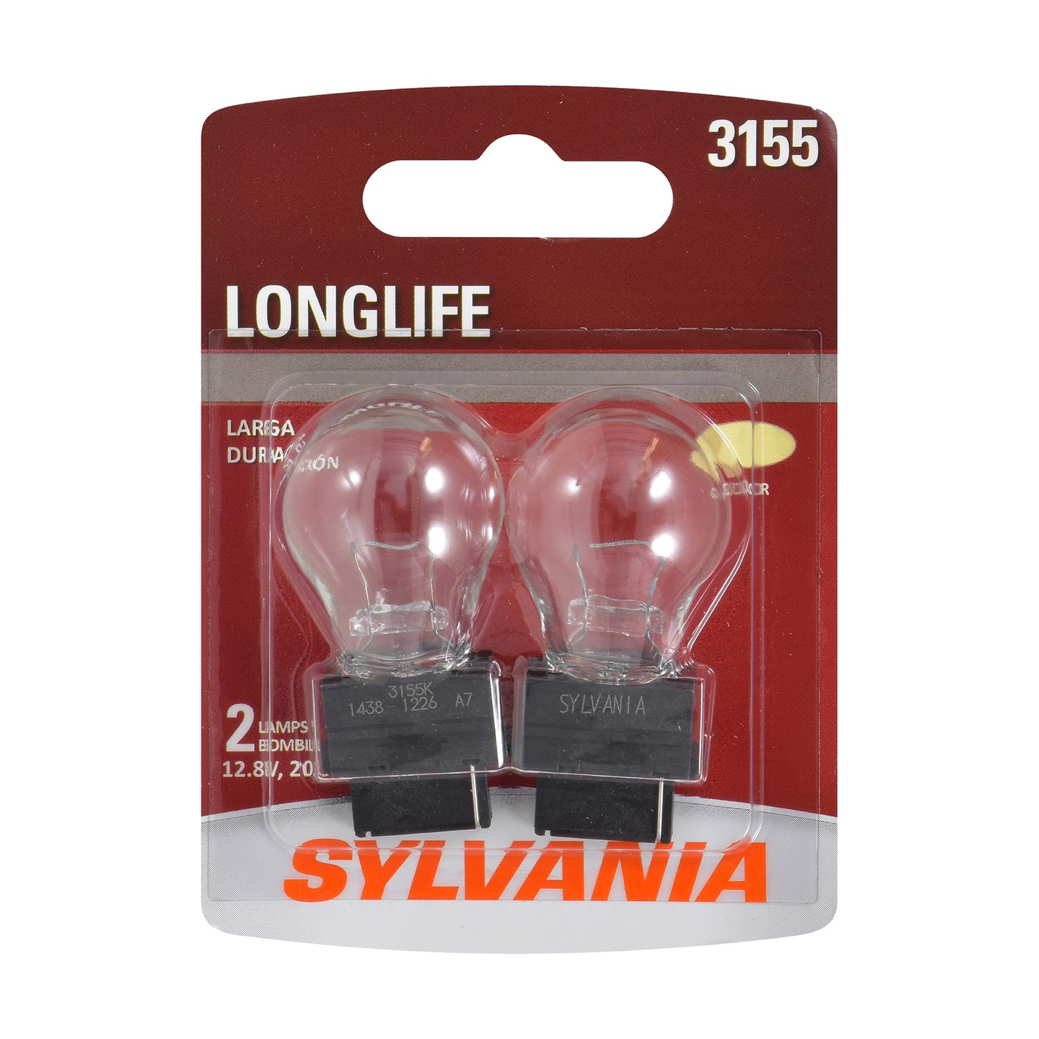 SYLVANIA 3155 Long Life Mini Bulb, 2 Pack