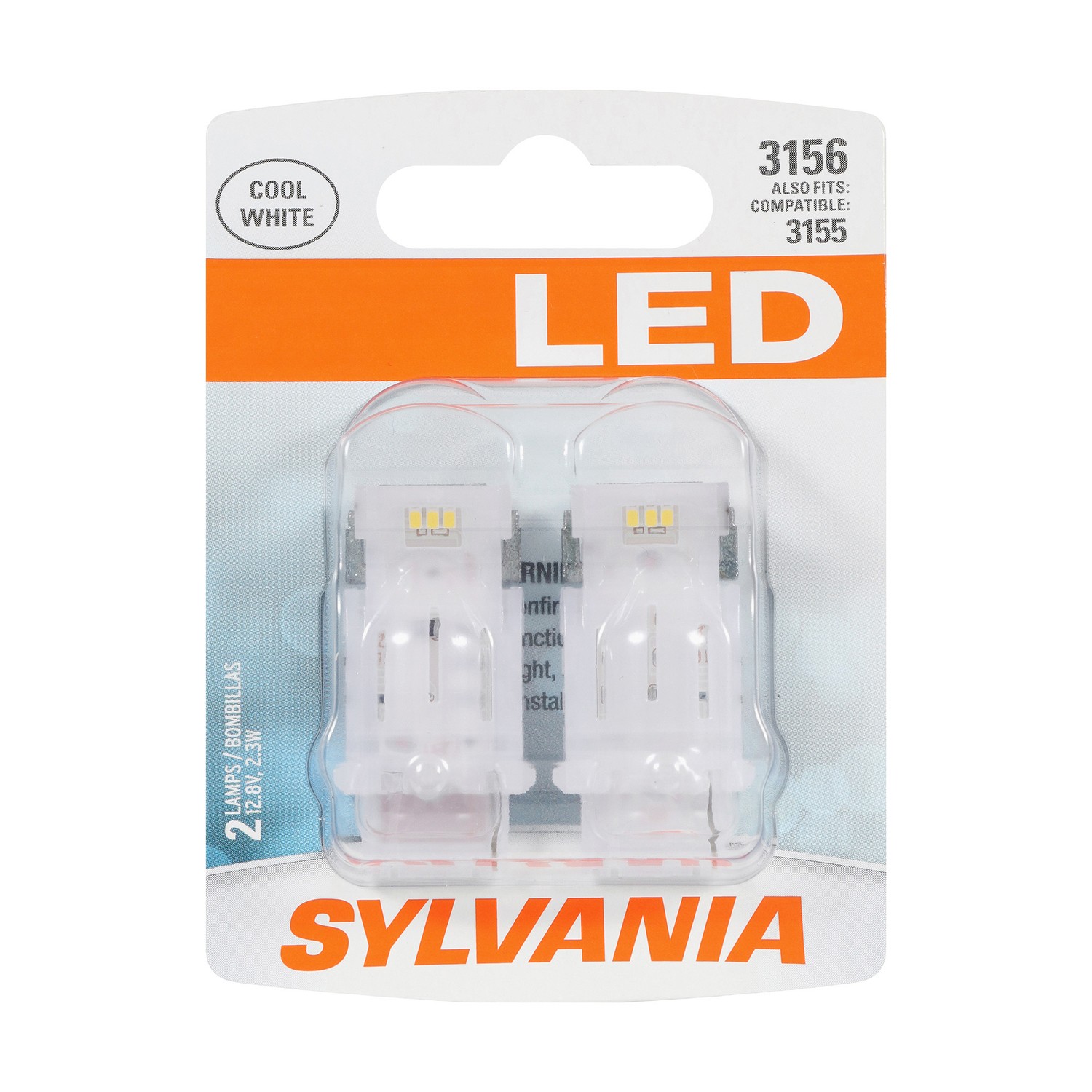 SYLVANIA 3156 WHITE SYL LED Mini Bulb, 2 Pack