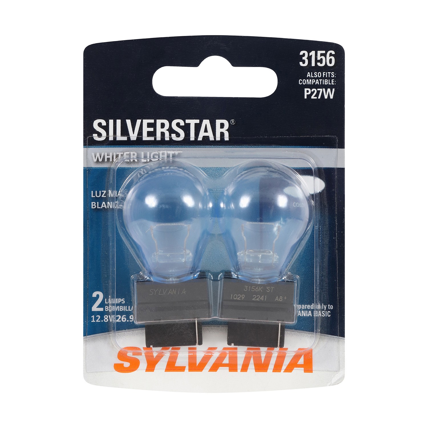 SYLVANIA 3156 SilverStar Mini Bulb, 2 Pack