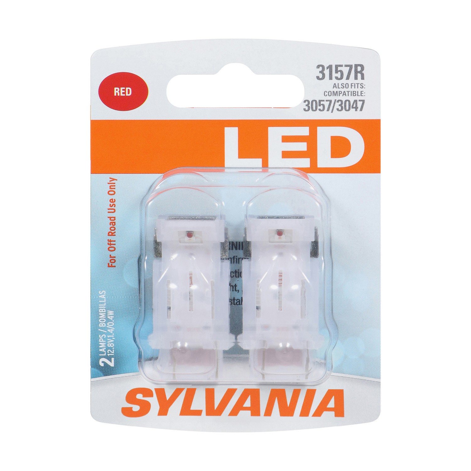 SYLVANIA 3157R RED SYL LED Mini Bulb, 2 Pack