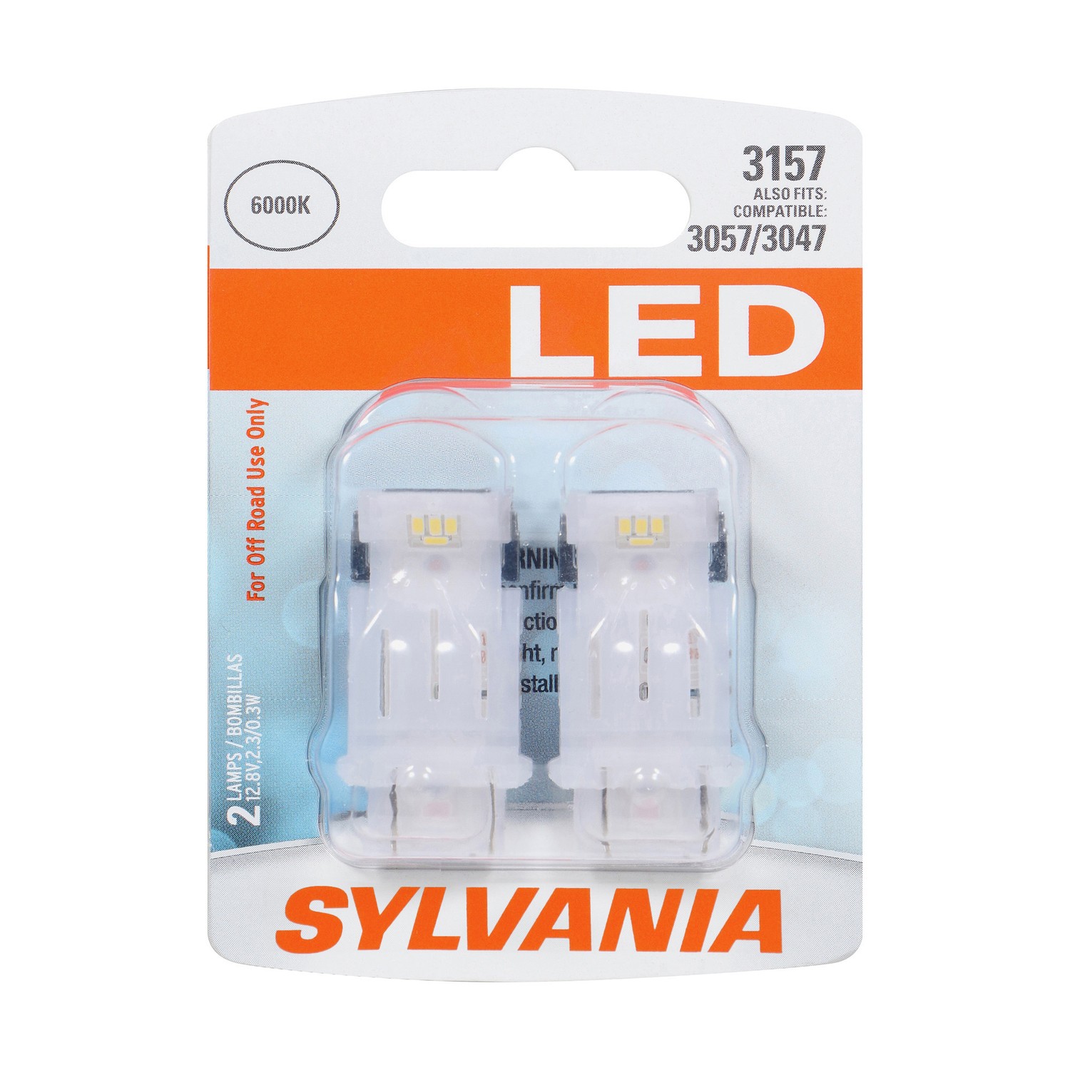 SYLVANIA 3157 WHITE SYL LED Mini Bulb, 2 Pack