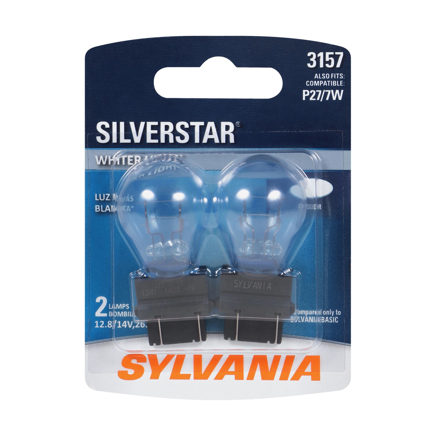 SYLVANIA 3157 SilverStar Mini Bulb, 2 Pack