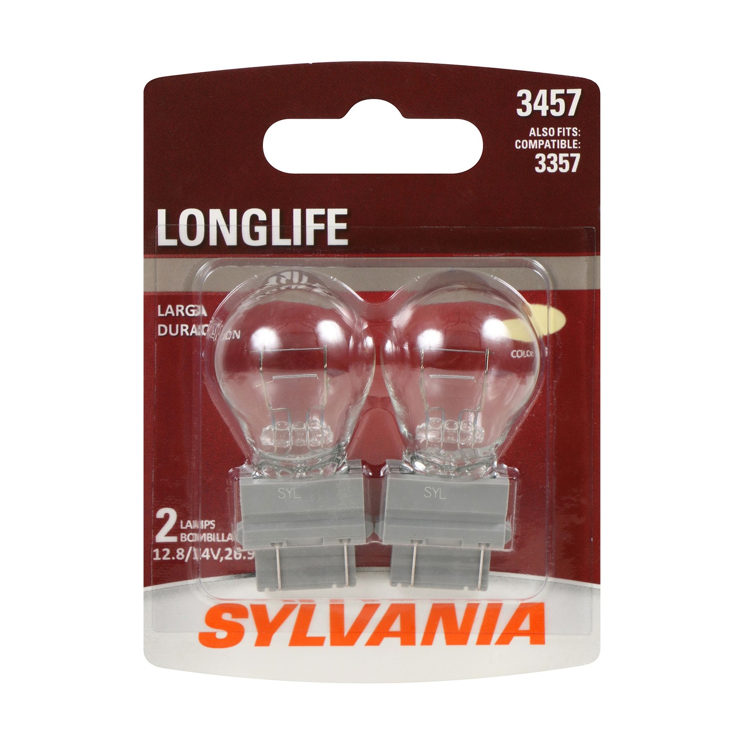 SYLVANIA 3457 Long Life Mini Bulb, 2 Pack