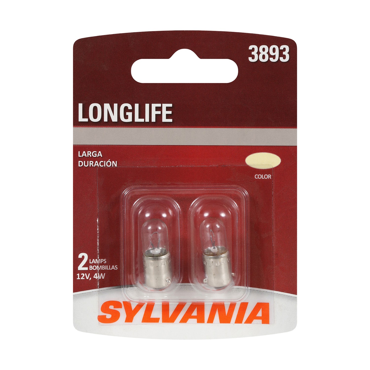SYLVANIA 3893 Long Life Mini Bulb, 2 Pack