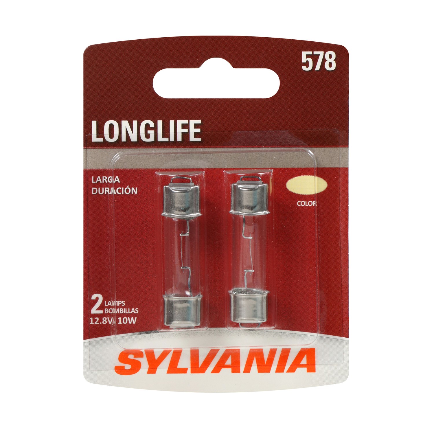 SYLVANIA 578 Long Life Mini Bulb, 2 Pack