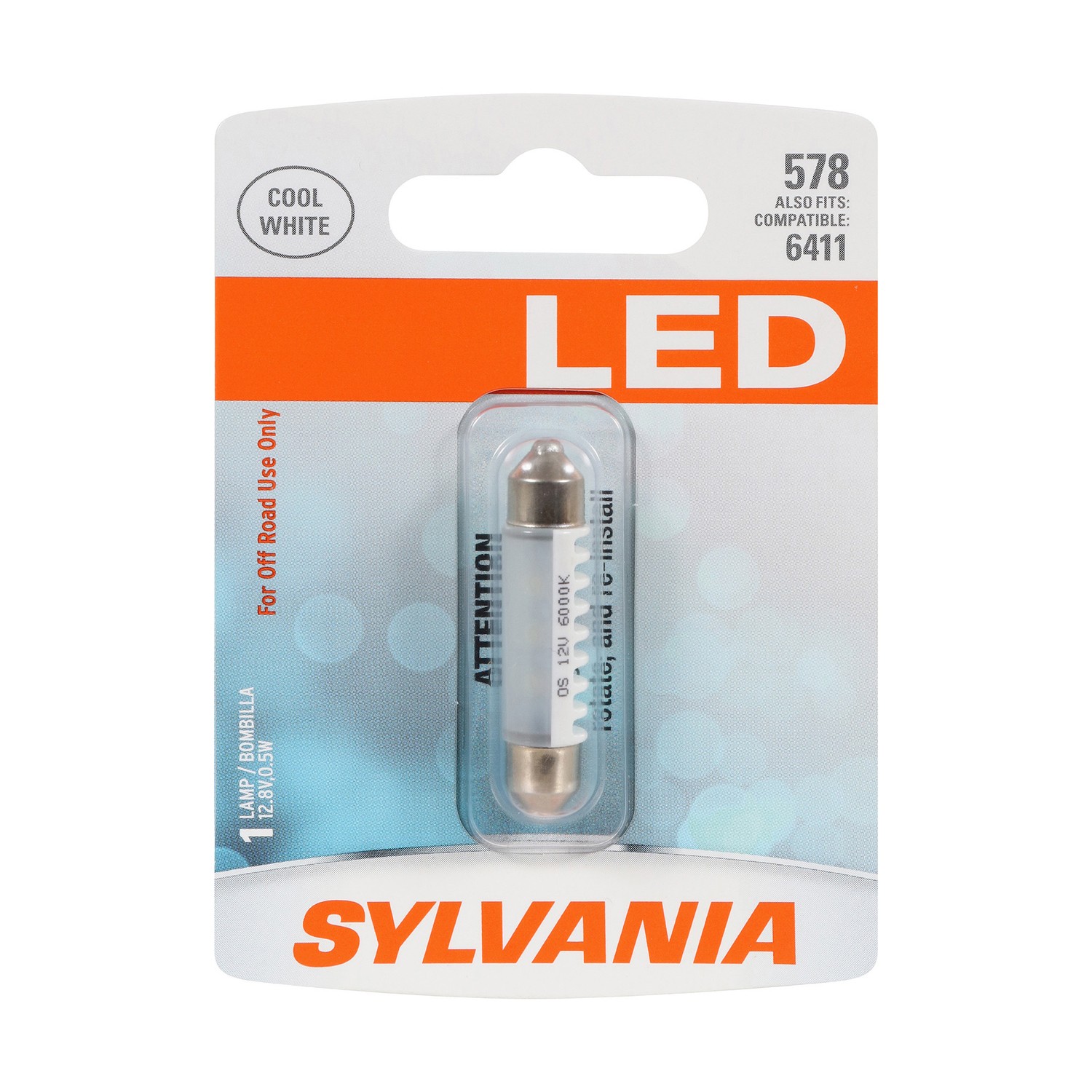 SYLVANIA 578 WHITE SYL LED Mini Bulb, 1 Pack