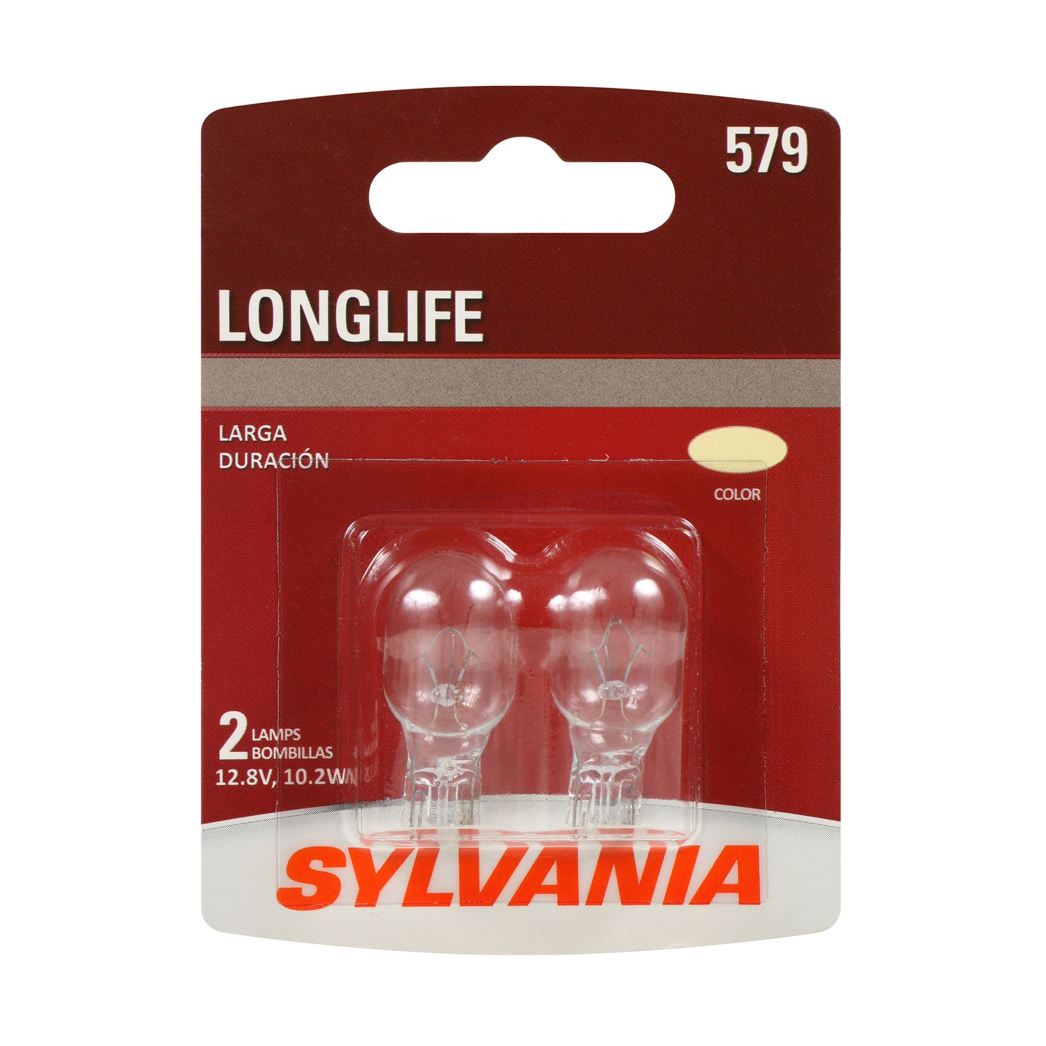 SYLVANIA 579 Long Life Mini Bulb, 2 Pack