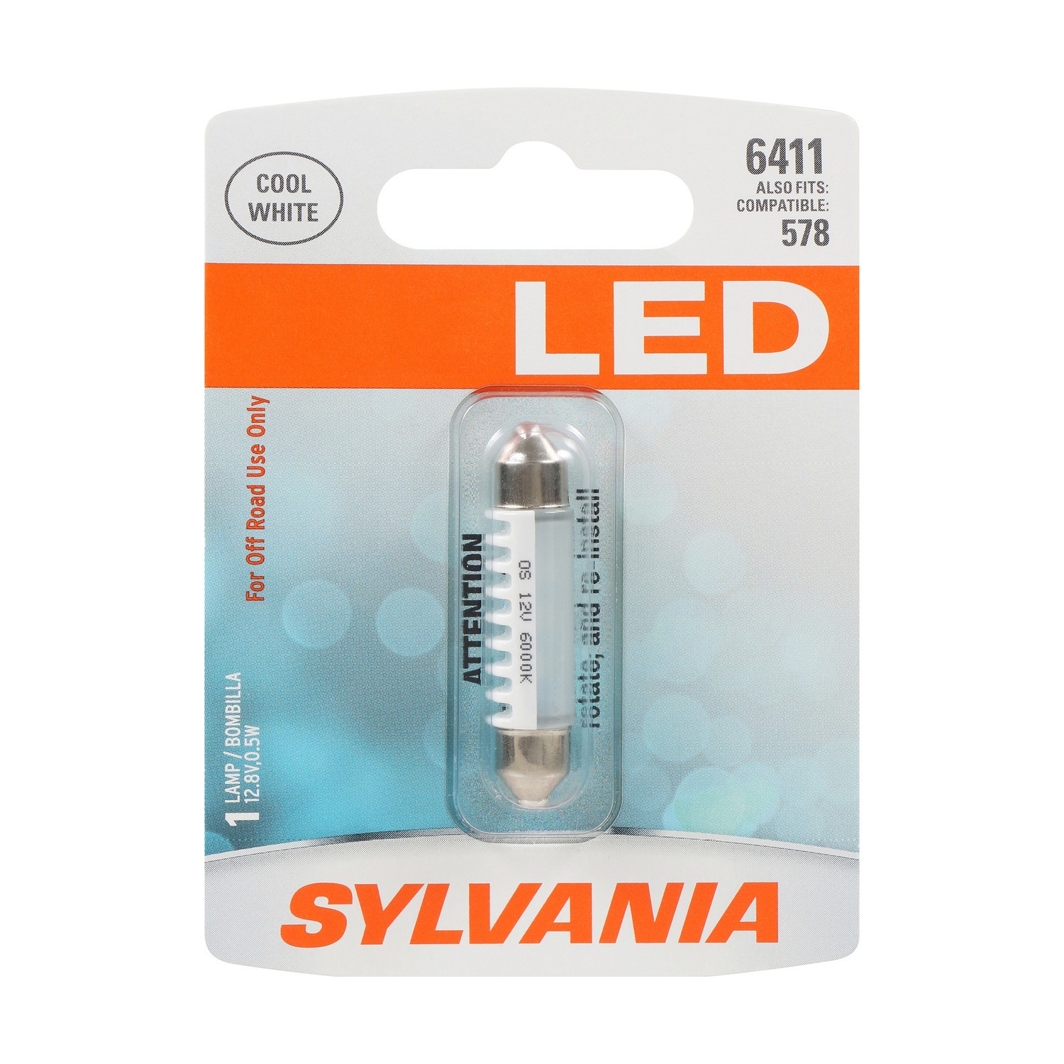 SYLVANIA 6411 WHITE SYL LED Mini Bulb, 1 Pack