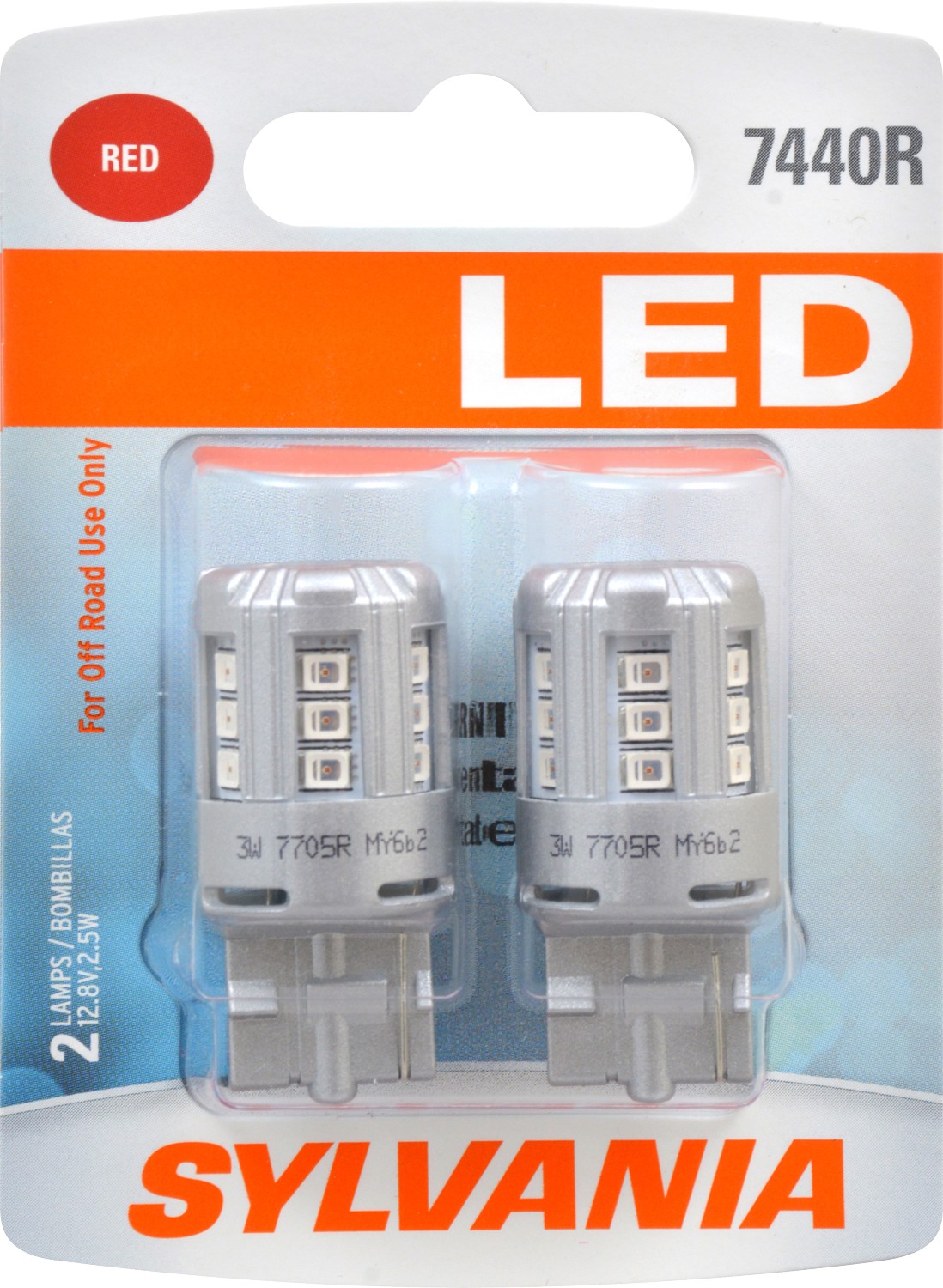SYLVANIA 7440R RED SYL LED Mini Bulb, 2 Pack