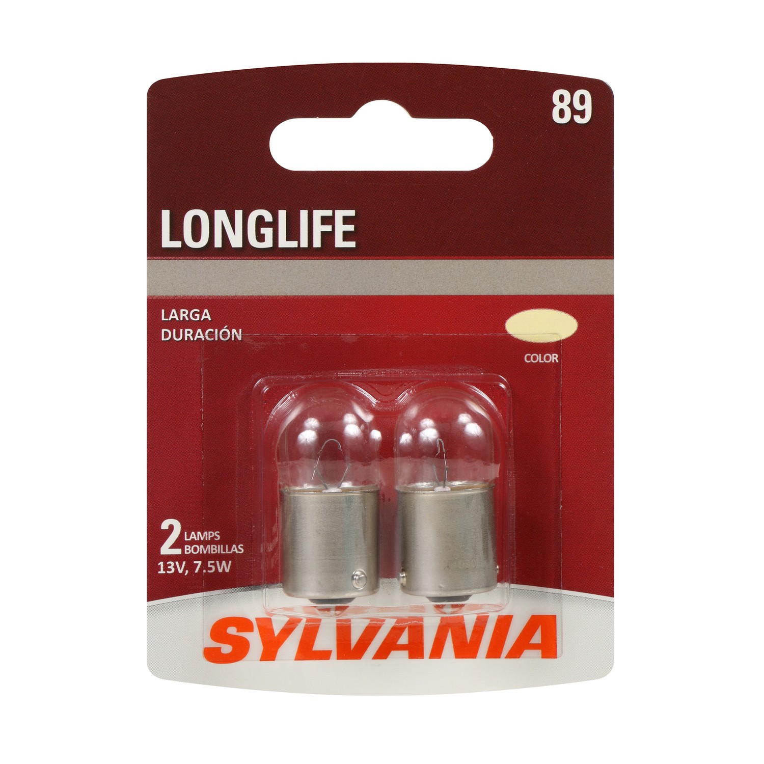 SYLVANIA 89 Long Life Mini Bulb, 2 Pack