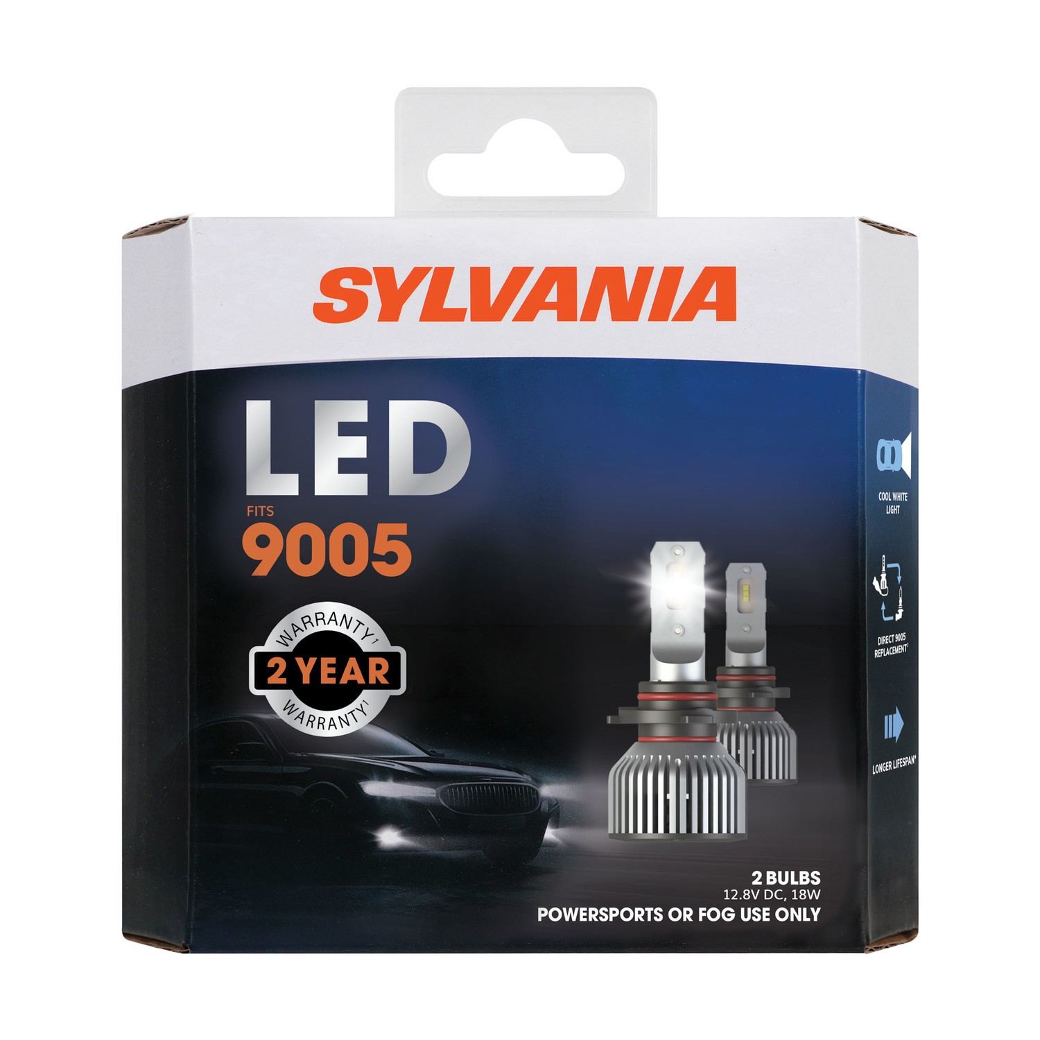 SYLVANIA 9005 LED Powersports & Fog Bulb, 2 Pack