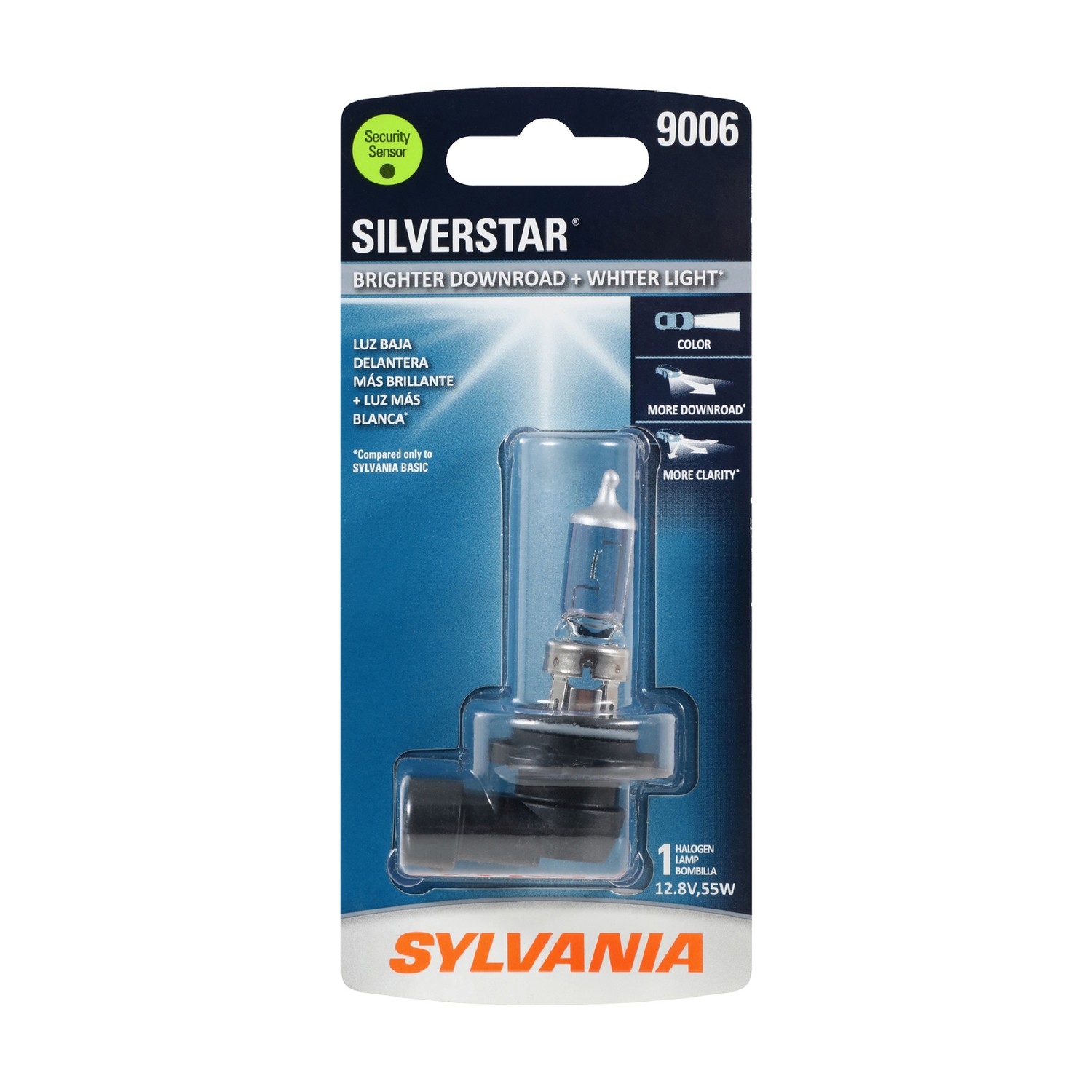 SYLVANIA 9006 SilverStar Halogen Headlight Bulb, 1 Pack