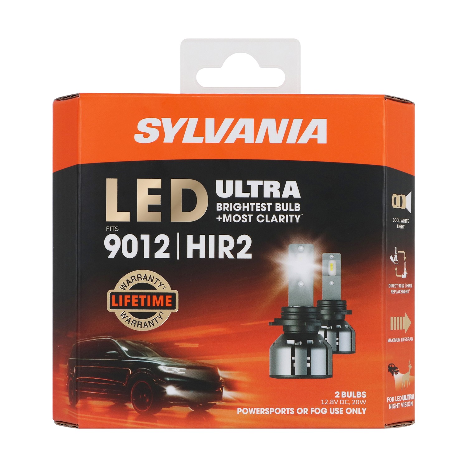 SYLVANIA 9012 LED Ultra Powersports & Fog Bulb, 2 Pack