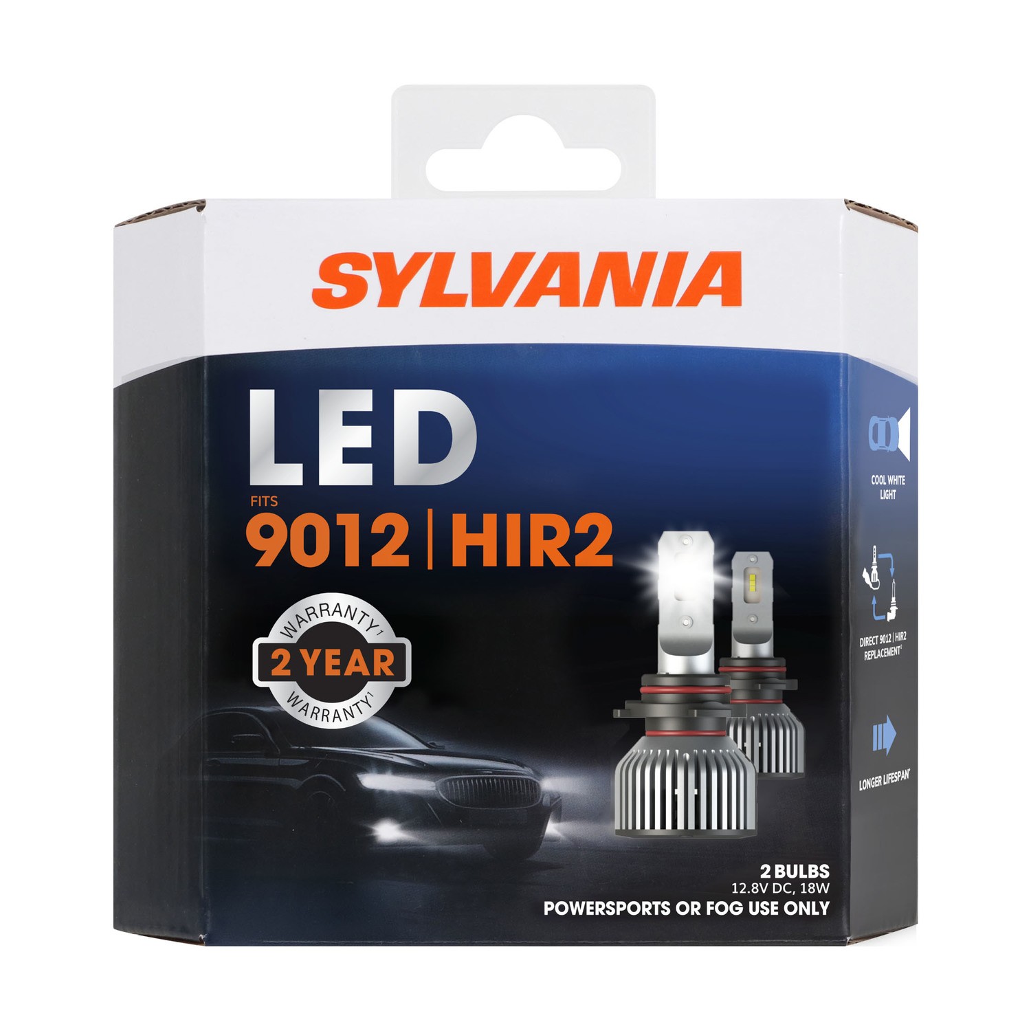SYLVANIA 9012 LED Powersports & Fog Bulb, 2 Pack