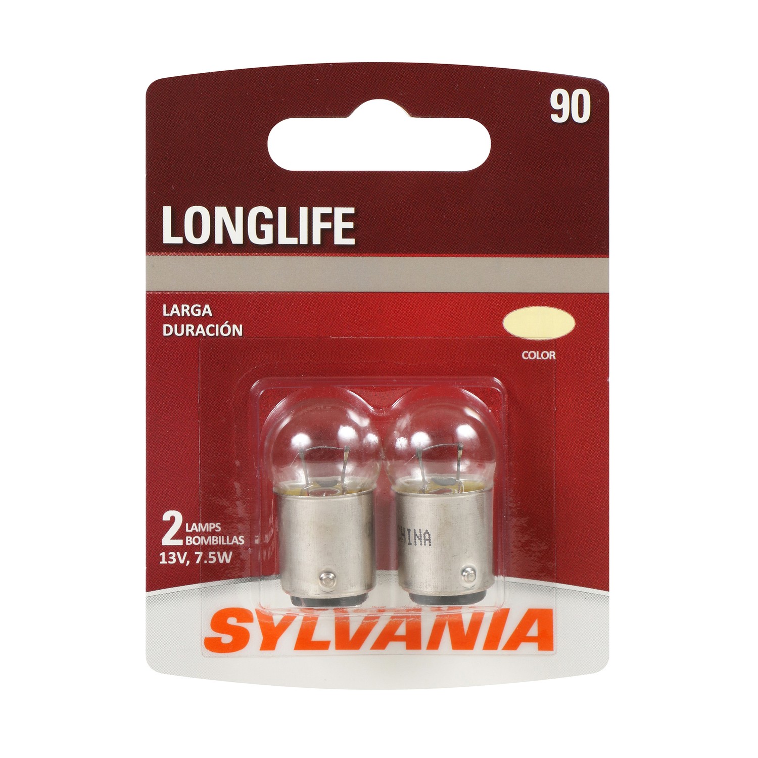 SYLVANIA 90 Long Life Mini Bulb, 2 Pack