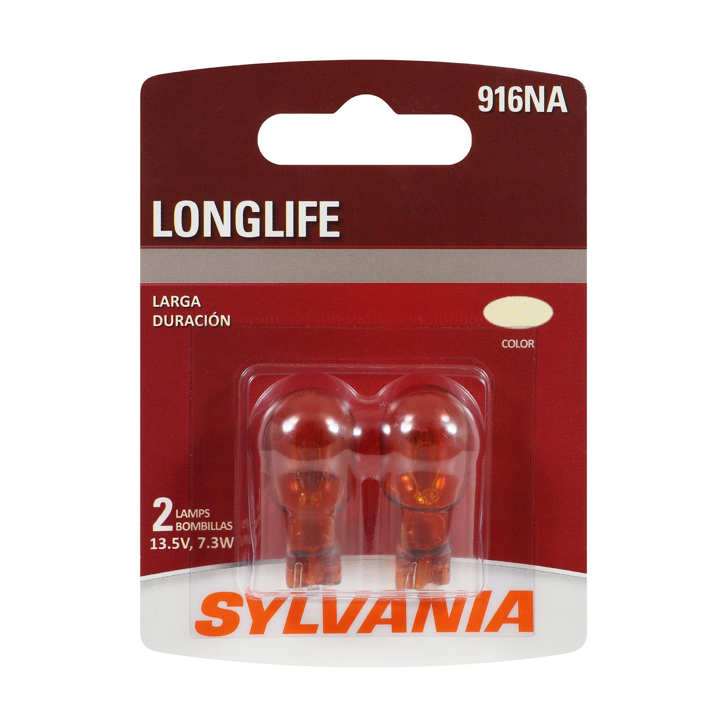 SYLVANIA 916NA Long Life Mini Bulb, 2 Pack