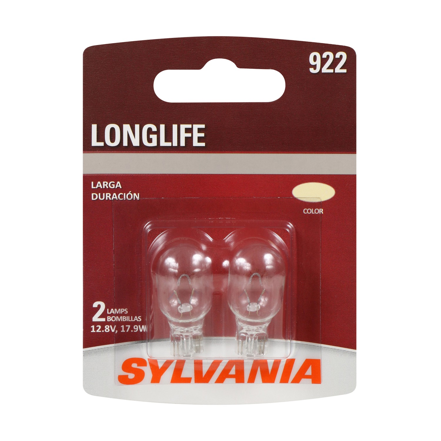 SYLVANIA 922 Long Life Mini Bulb, 2 Pack