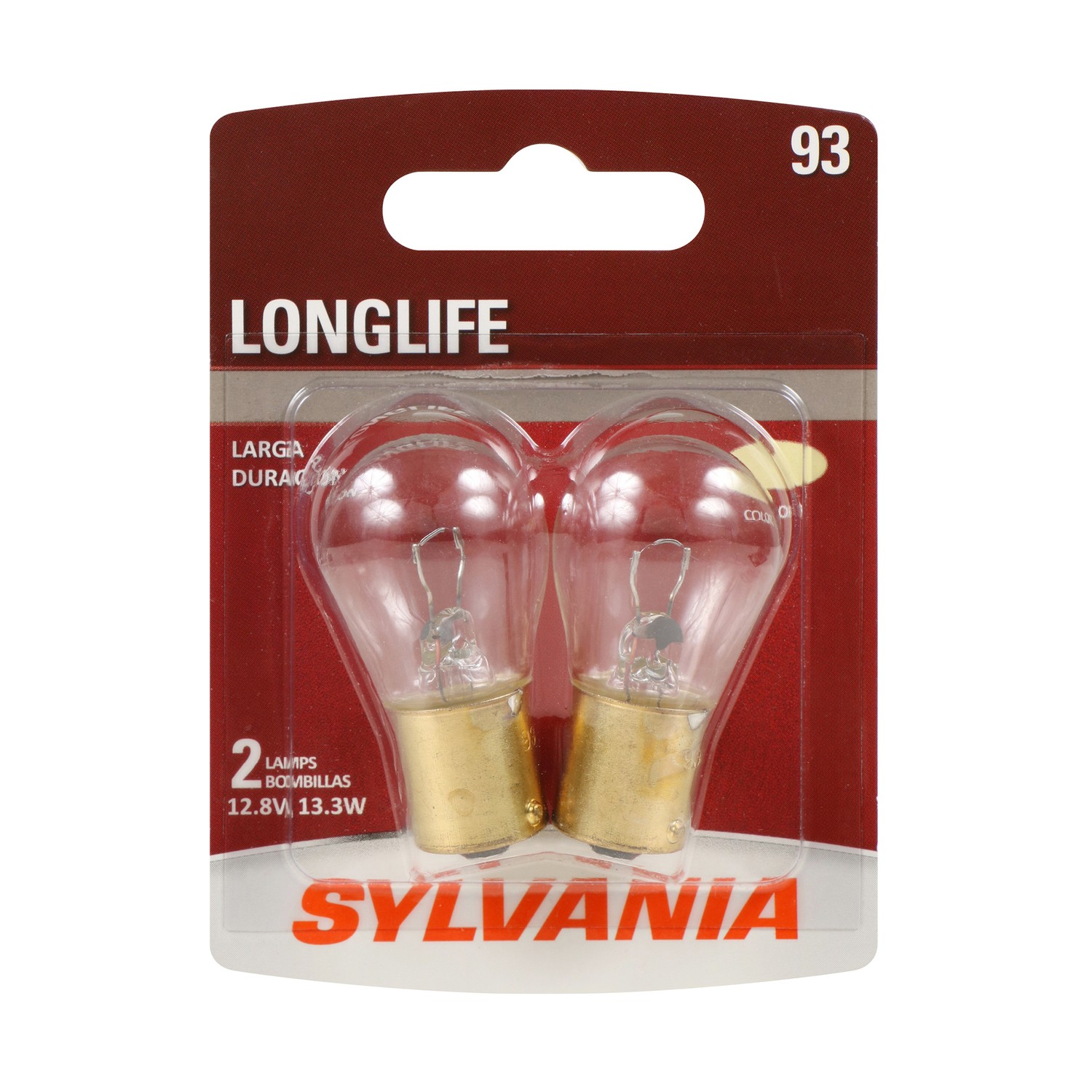 SYLVANIA 93 Long Life Mini Bulb, 2 Pack