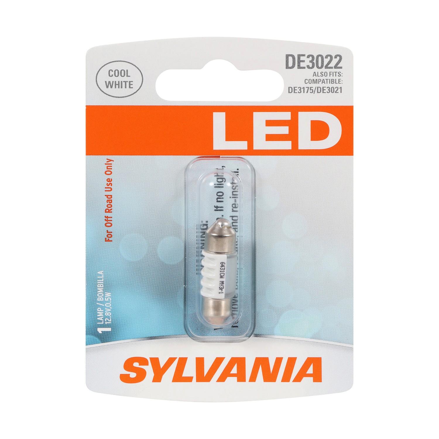 SYLVANIA DE3022 WHITE SYL LED Mini Bulb, 1 Pack