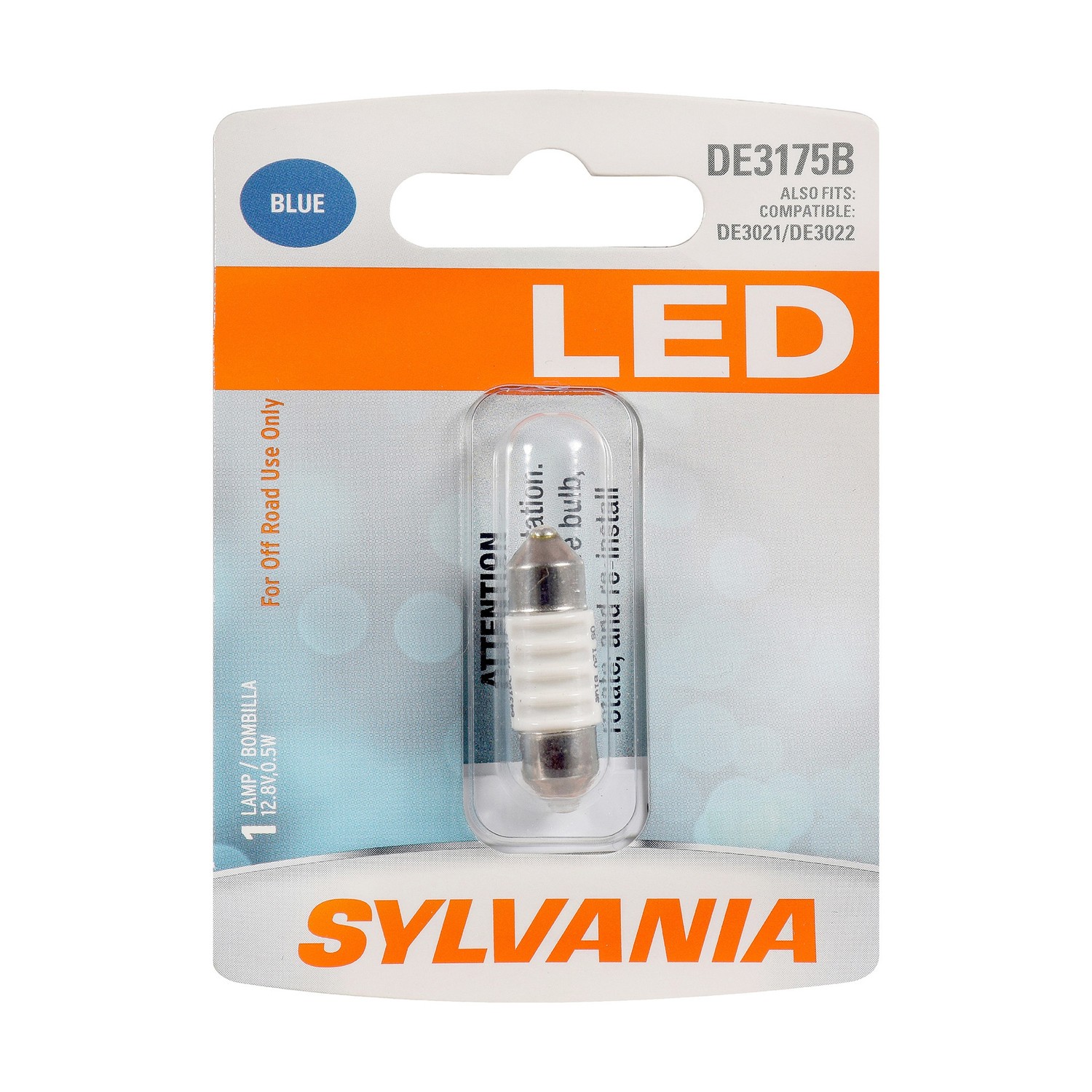 SYLVANIA DE3175 BLUE LED Mini Bulb, 1 Pack