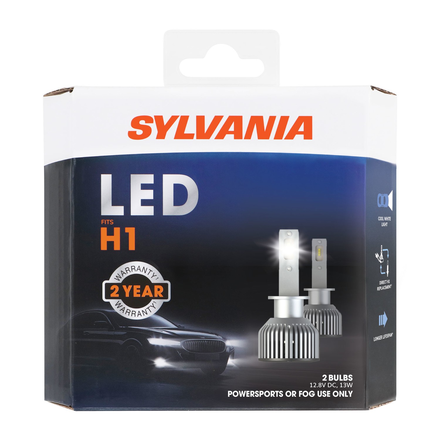 SYLVANIA H1 LED Powersports & Fog Bulb, 2 Pack