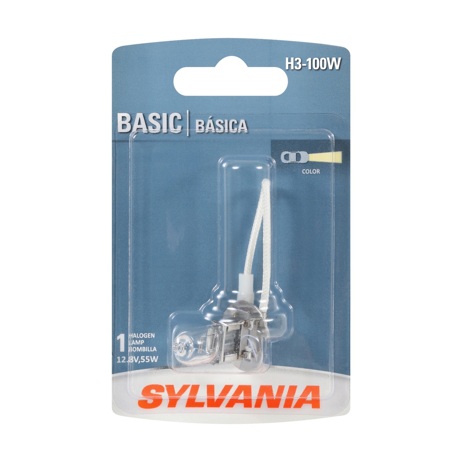 SYLVANIA H3-100W Basic Halogen Fog Bulb, 1 Pack