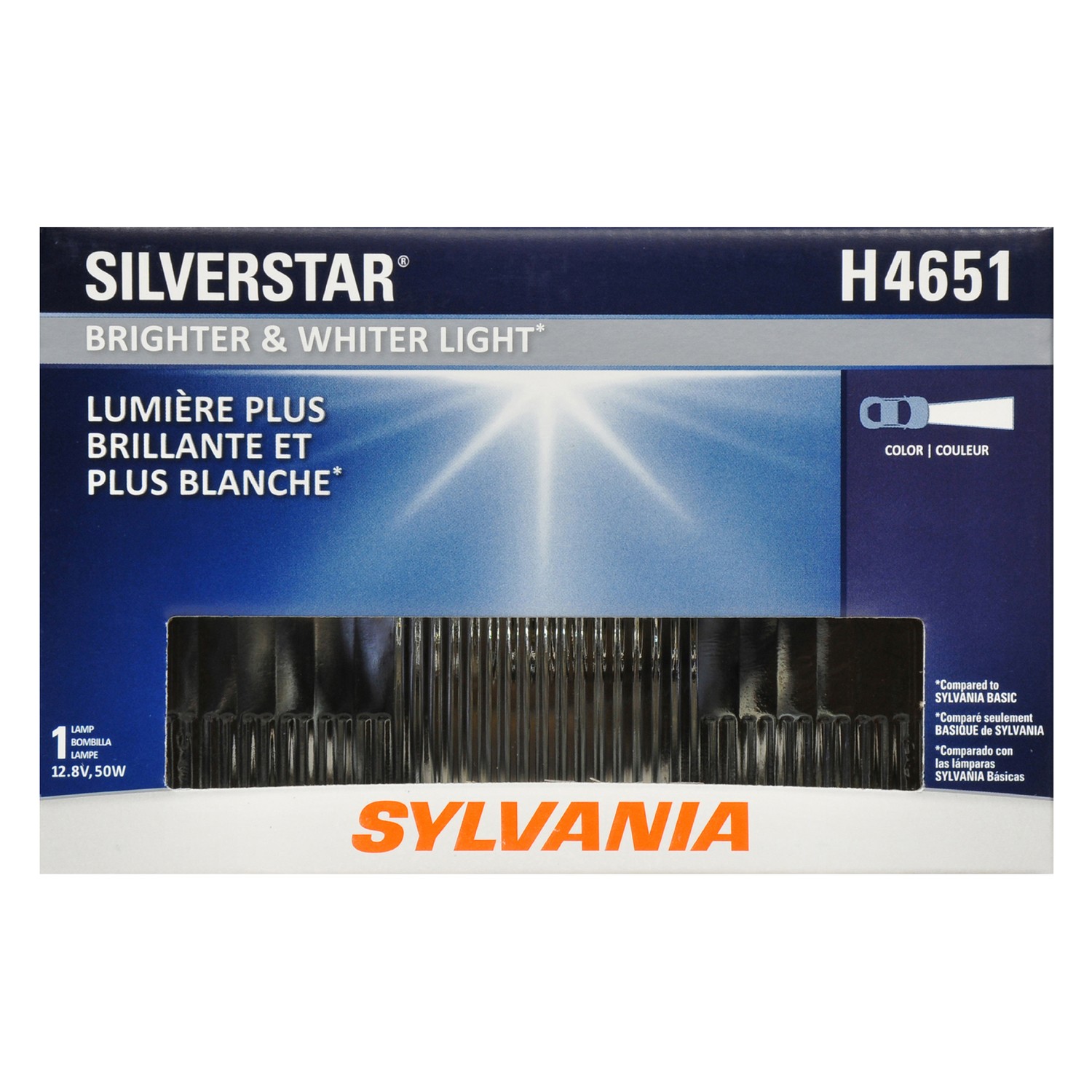 SYLVANIA H4651 SilverStar Sealed Beam Headlight, 1 Pack
