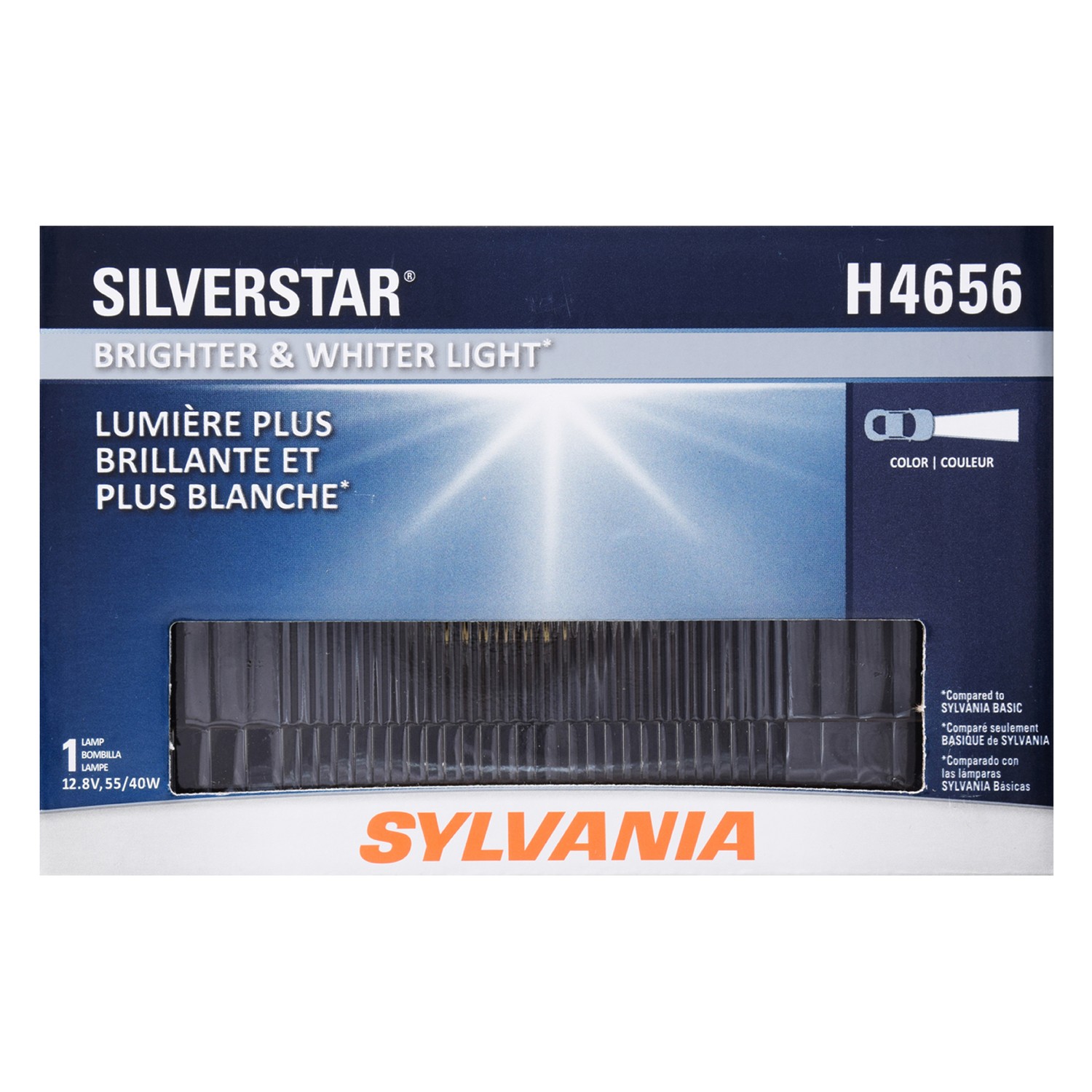 SYLVANIA H4656 SilverStar Sealed Beam Headlight, 1 Pack