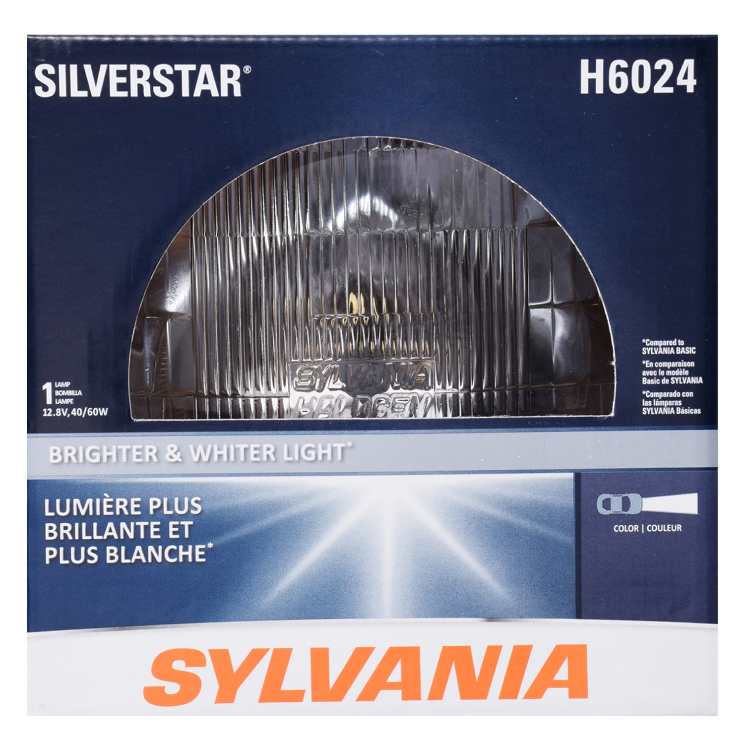 SYLVANIA H6024 SilverStar Sealed Beam Headlight, 1 Pack